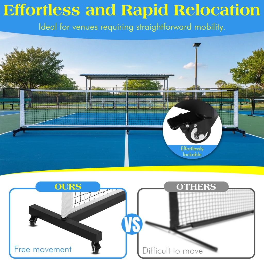 Heavy Duty Pickleball Net 22Ft Aluminum Tube Pickleball Net Professional Pickle Ball Game Net Stand for Tennis Driveway Backyard