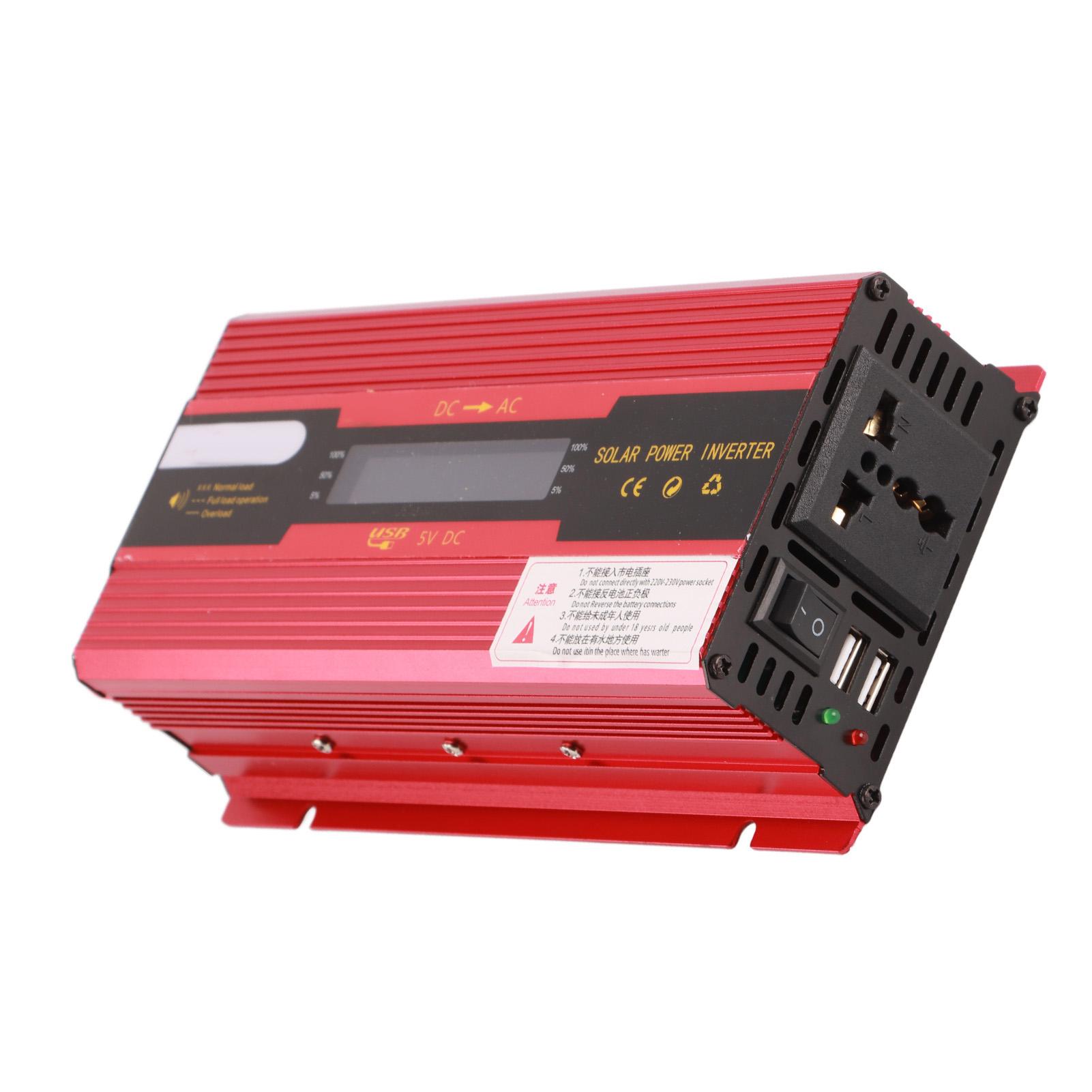 

1000W Portable Inverter Solar Power Inverter for Home (12V to 220V LCD)