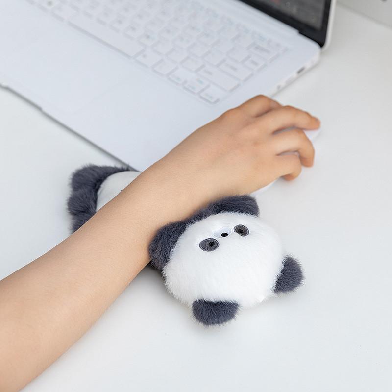 Cute Cartoon Panda Cow Pig Design Wrist Plush Pad For Office Desk Comfort