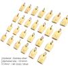 A-Z Alphabet 26 Letter Charms Set Heart Zircon Pearl Initial Letter Gold Plated Stainless Steel Pendants for DIY
