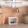 2-in-1 Coat Rack and Storage Unit, White MDF, Solid Wood & Bamboo, 40x30x180cm