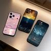 Nacht Wasser Traum Kunst Handyhülle Für iPhone 17,16,15,14,13,12,11 Plus,Pro Max,Weiche Silikon Schwarze Hülle