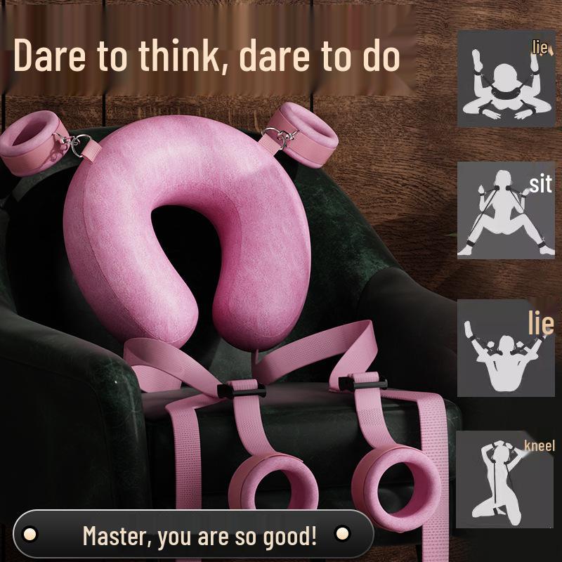 Long Love Adult Leg Spreader Pillow and Restraint Strap for Women's Erotic Bondage Play