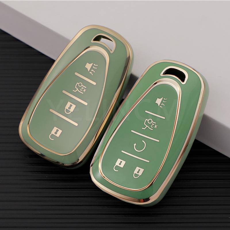 TPU 4/5 Przyciski TPU Pokrowiec na Kluczyk Samochodowy Fob Dla Chevrolet 2017-2019 Chevy Malibu Camaro Cruze Traverse Sonic Volt Bolt Equinox