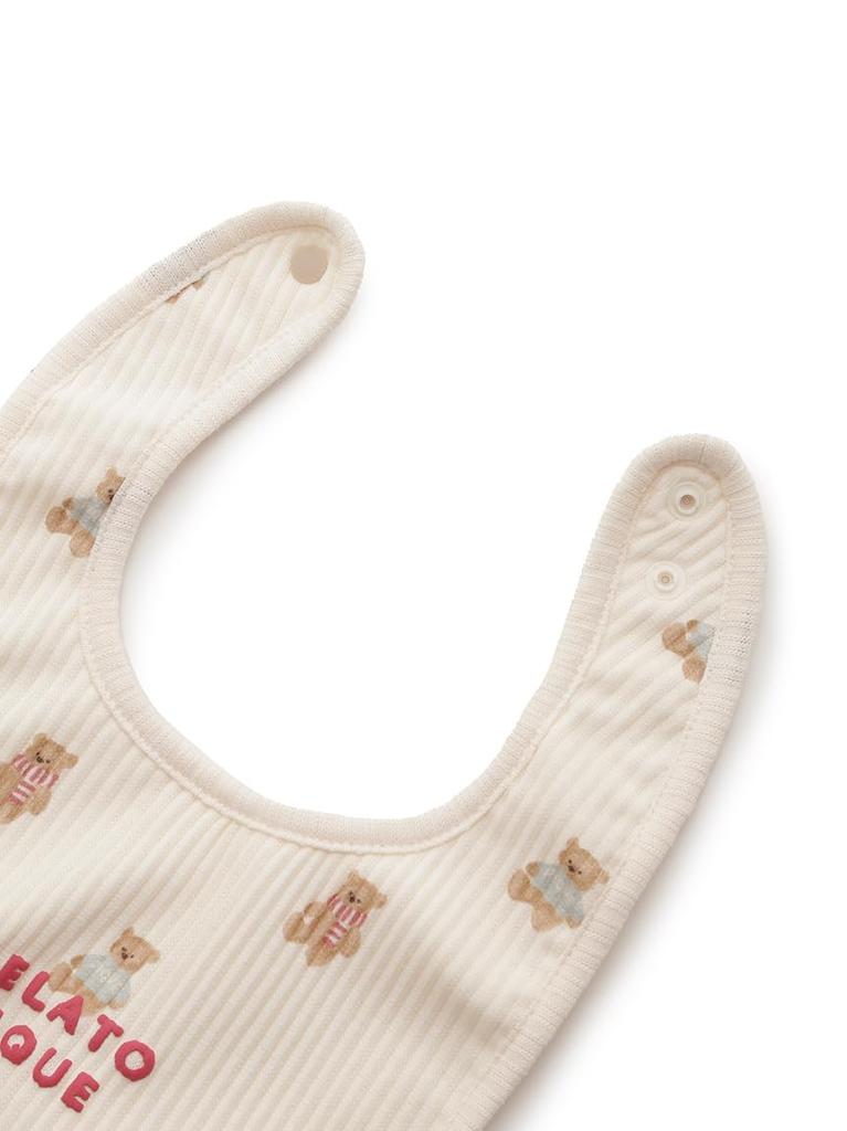 Gelato Pique Limited Edition Bear Print Bib PBGG245686 Baby NVY F [HOLIDAY]