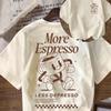 More Espresso Coffee Club Graphic Loose Round Neck Short Sleeve Unisex Tshirt For Unisex Casual Summer Outfit Unisexs Clothing