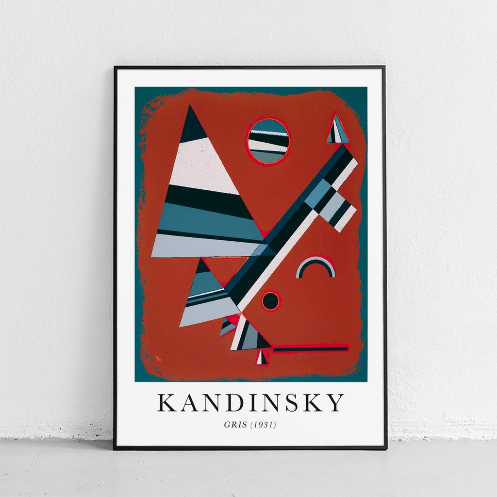 Poster Kandinsky Abstraction Gris