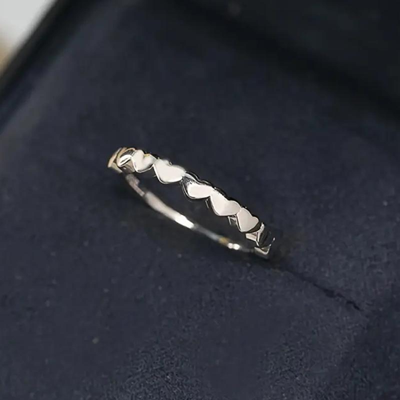 

Huitan Простые стильные кольца с сердечками для женщин, металлические, серебристого цвета/золотистого цвета, минималистичные кольца любви, эффектная бижутерия, дропшиппинг 8