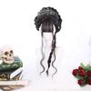 Bybrana Ladies Bangs Long Hair Big Waves Synthetic Hair Wig Daily Delolita