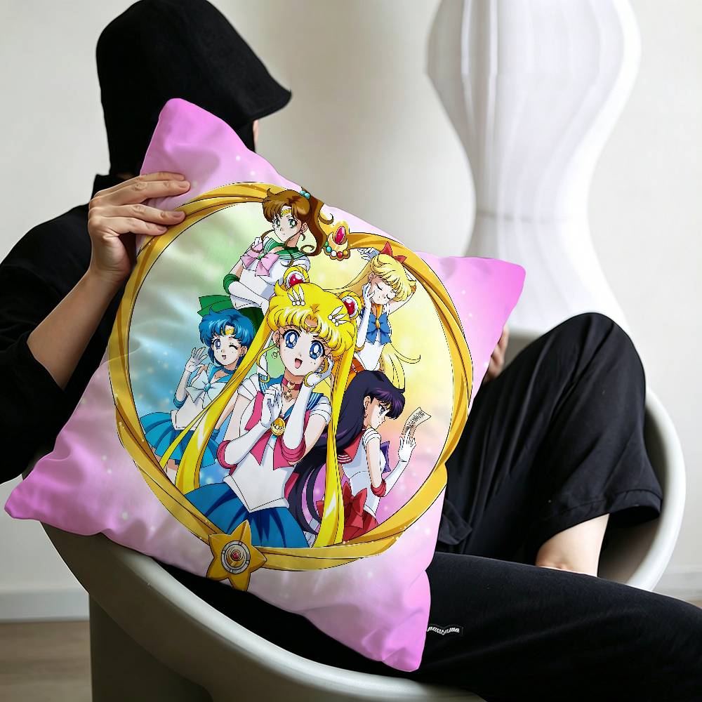 S-SAILOR Anime M-MOON Cushion Cover Decorative Pillow Sofa Home Decor case pillow cases