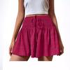 Women's High Waist Drawstring Shorts Skirt Casual Elastic Waist Multi Colors