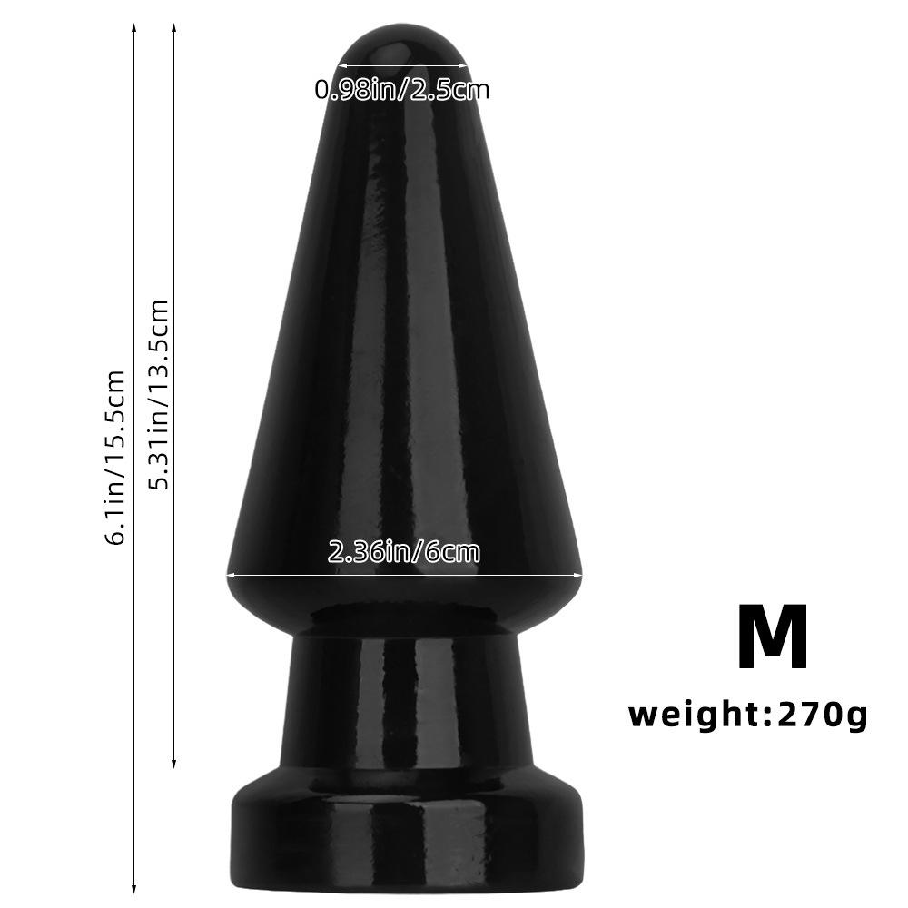 Black Oversized Anal Plug Suction Cup  Anal Sex Product Pointed Chrysanthemum  Thick Fist Toy  Anal Expansion Oversized Dildo