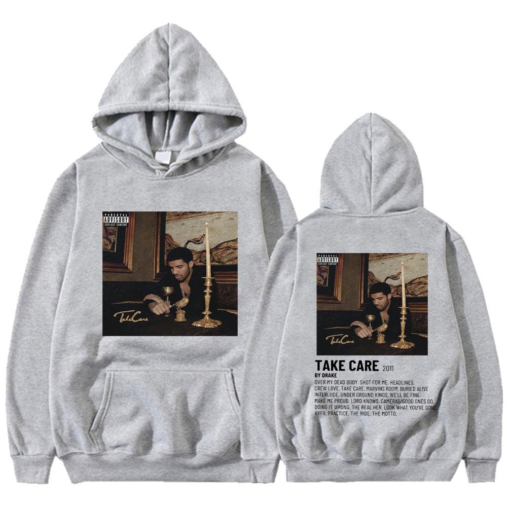Rapper Drake Music Album Take Care Hoodie Men Woman Hip Hop Vintage Hoodie Oversized Casual Loose Male Sweatshirts
