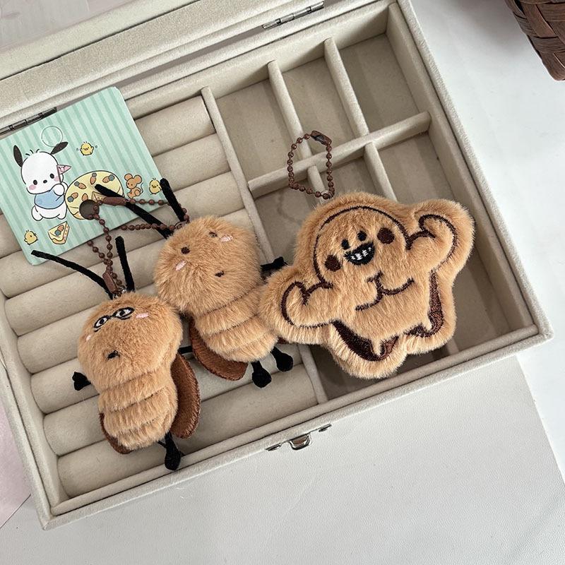 KaKou K87 Cartoon Plush Goofy Cockroach Doll Pendant - Fun Backpack Decoration for Students