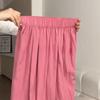 Raspberry Ice Silk Yamamoto Pants for Women - Fall/Spring Drapey High-Waisted Straight-Leg Slimming Casual Wide-Leg Trousers
