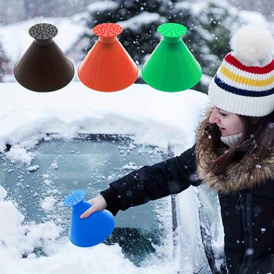 Multi-functional Conical Windshield De-icing Tool, Fast and Safe Vehicle Ice Scraper, Windshield Ice Scraper, Car De-icer, Car Snow Accessory.