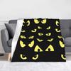 Spooky Monster Eyes Fabric Halloween Blanket Coral Fleece Plush Decoration Multifunction Throw Blanket for Home Rug Piece