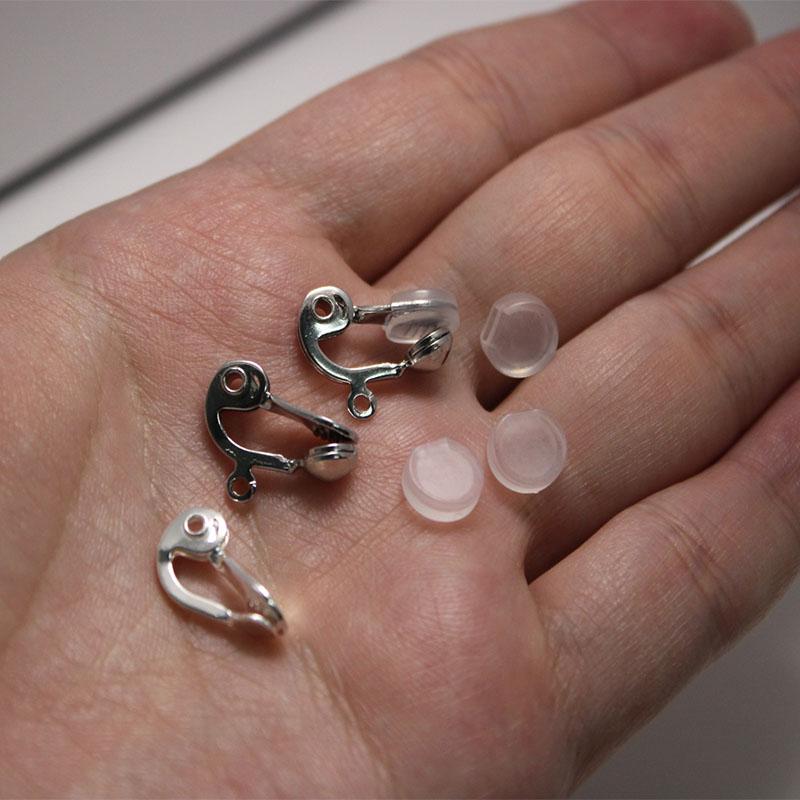 10 Pcs Stainless Steel Non Pierced Ear Clips on Earrings Making Supplies Earring Clips With Loop for Women DIY Jewelry Findings