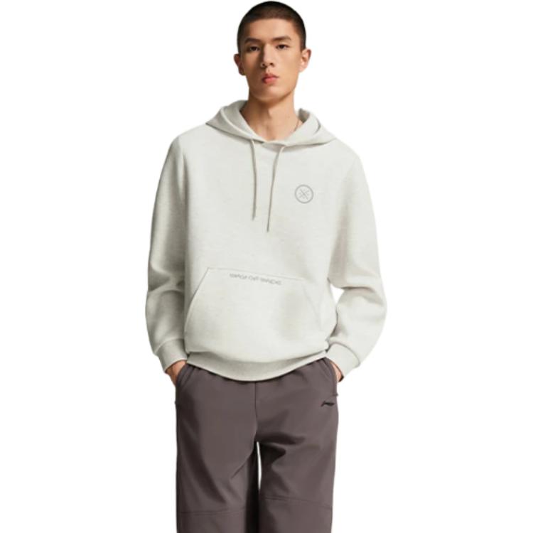 Li Ning Wade Series Hooded Letter Logo Stitching Sports Sweatshirt Men sweatshirt AWDW271-3