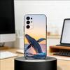Ocean Blue Whale Phone Case For Samsung S25,S24,S21,S22,S23,S30,Ultra,S20,Plus,Fe,Lite,Note,10,Black Cover
