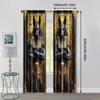 2pcs   Curtains&Window Treatment Inspired by Egypt Anubis Machine Washable (without Rod) Stuff Clearance for Bedroom   Living