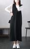 Gold Japan Plus Size Size Black Women's Dress/Jumper Skirt, Ribbed, V-Neck, Tucked, Stretch, Fall/Winter, Spring/Summer, Plan-250054, 5L,