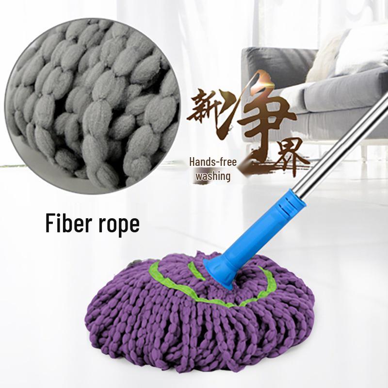 Mop rotativ autostorcător fără mâini - Absorbant de apă, Curățare dintr-o singură mișcare