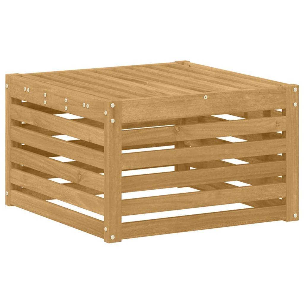 Outdoor Footstool Solid Acacia Wood White 59 x 59 x 37 cm