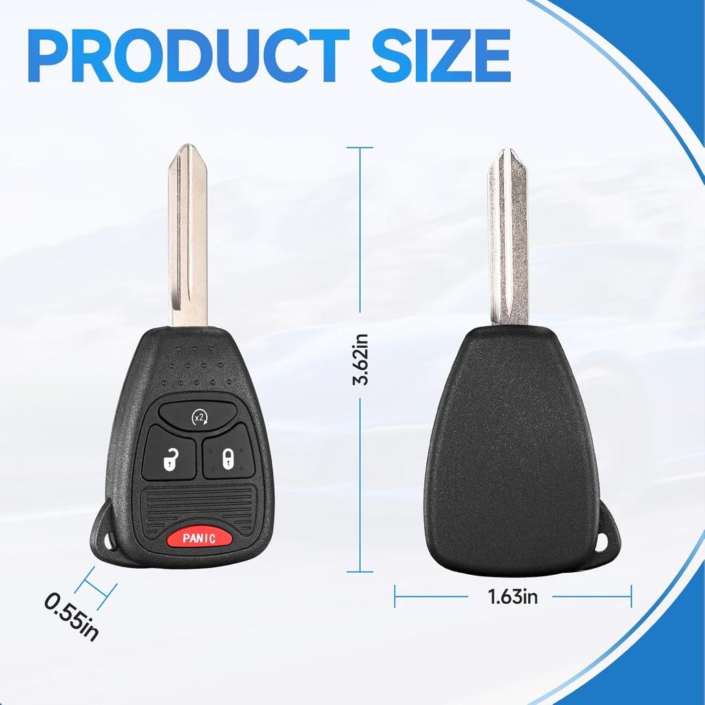 Key Fob Replacement Fits for Jeep Wrangler 2009 2010 2011 2012 2013 2014 2015 2016 2017 2018 Compass Patriot 2010-2017 Car Keyless Entry Remote
