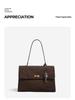 Suede Messenger Tote: Large Commuter Crossbody Handbag for Laptops