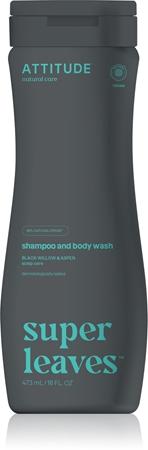 

Attitude Super Leaves Scalp Care Черная ива и осина гель для душа и шампунь 2 в 1 для мужчин TU прозрачный