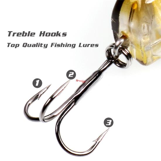 Sougayilang 5 st Crankbaits Fiskebete Minnow Fiske Lure Age Fiske Hårt Lure
