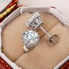 Classic Stud Earrings Series, Creative Crown Flower Zircon Stud Earrings For Women, Simple And Fashionable Small Earrings.