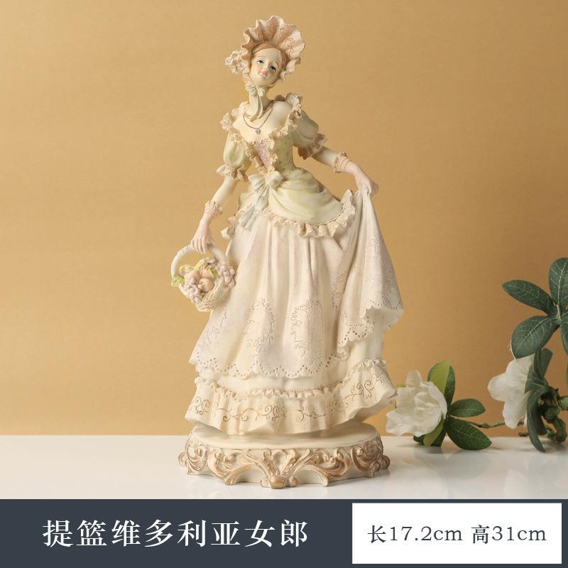 Victorian-style Creative Desktop Ornament Living Room & Bedroom TV Cabinet Decoration Handcrafted Resin Sculpture Birthday Gift