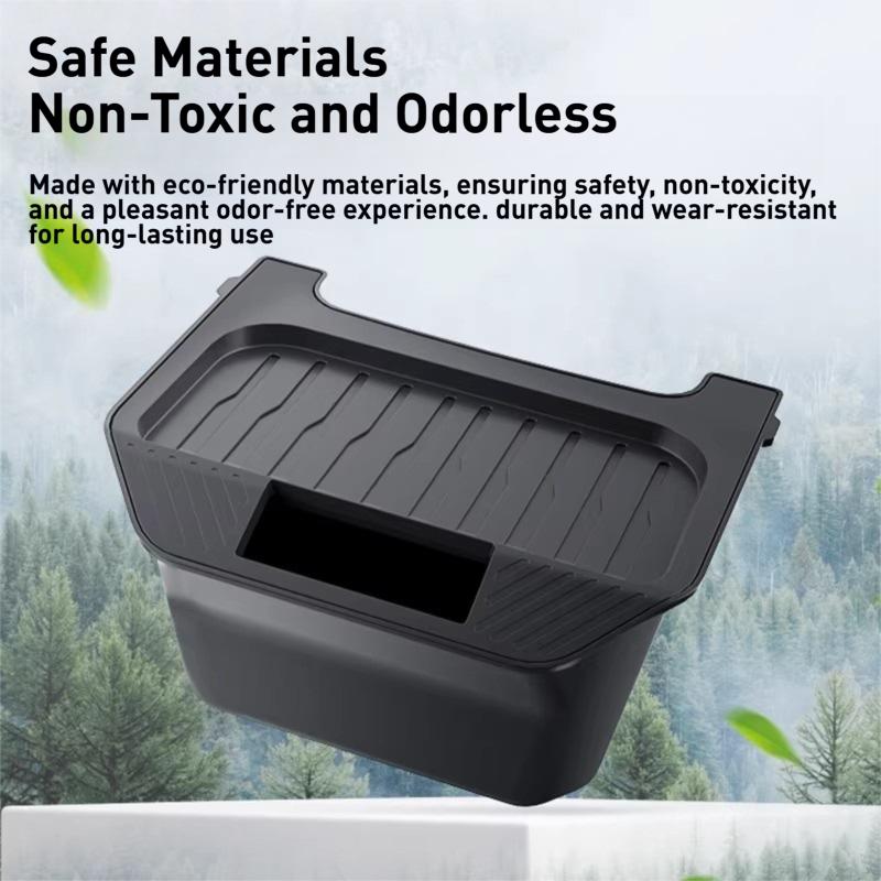 Rear Seat Storage Box For Tesla Model Y Juniper Organizer Center Console Bins Backseat Trash Can Garbage Accessories