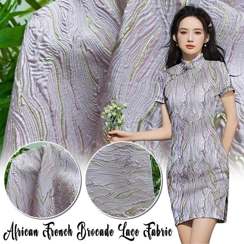 140X100CM African French Brocade Fabric Jacquard Texture Lace Fabric For Sew Cloth Diy Party Dress Clothing Supplies