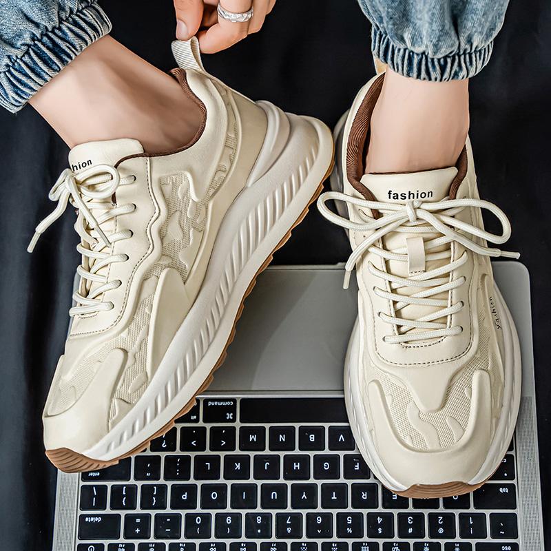 Casual Sports Shoes for Men Spring and Autumn Round-toed Low-top High-quality Versatile and Fashionable Running Shoes