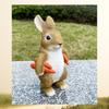 Cute 19.5cm Resin Rabbit Figurine, Garden Decoration, Animal Ornament, Outdoor Decor