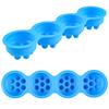 Cake Mold 4 Grids Reusable Non-stick Temperature Resistant DIY Round Silicone Massage Soap Mold Household Supplies