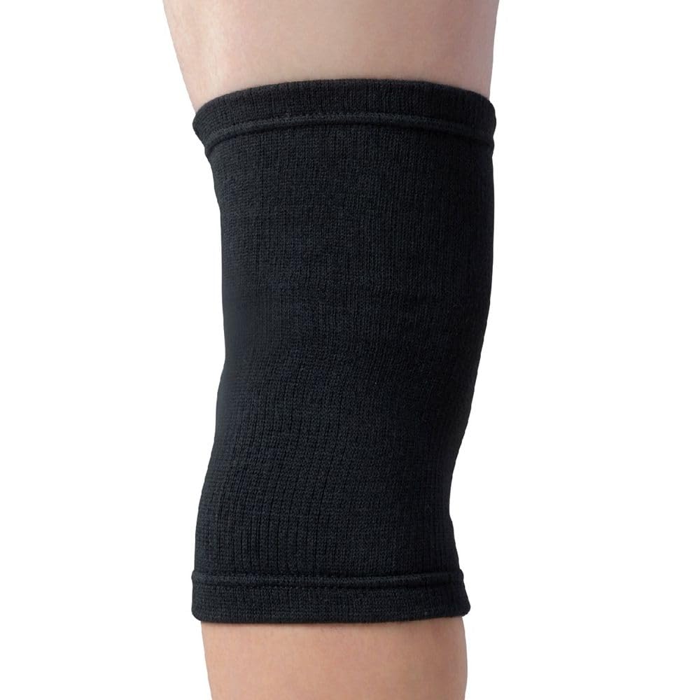 Mizuno Antibacterial and Volleyball Knee Support with Size L Odor-Resistant Pads, Unisex, Black/White, (V2MYC003)