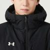 Under Armour Solid Color Short Hooded Thick Warm Down Jacket Mid Waist Knitted Sports Pants Casual Sports Suit Men Suit 23600801-001+23600703-409