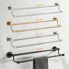 Badezimmer Ausziehbarer Handtuch-Doppelstange Schwarz, Chrom Handtuchhalter Ausziehbarer Trocken-Handtuchaufhänger Gold, Nickel EL81024D