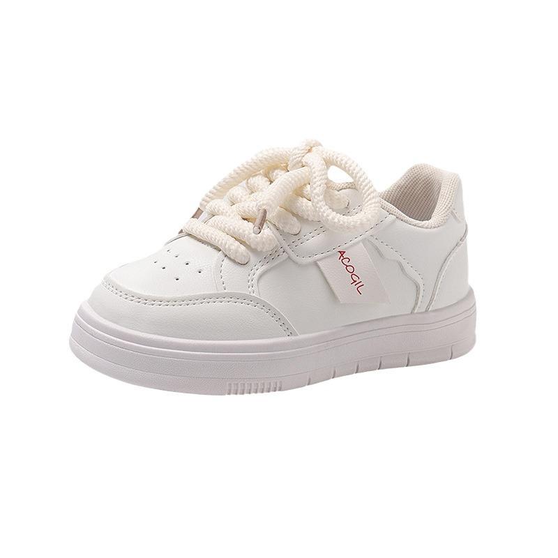 Girls Board Shoes 2025 Spring New Little White Shoes Breathable Girls Sports Shoes Primary School Students Women's Shoes Children's Shoes