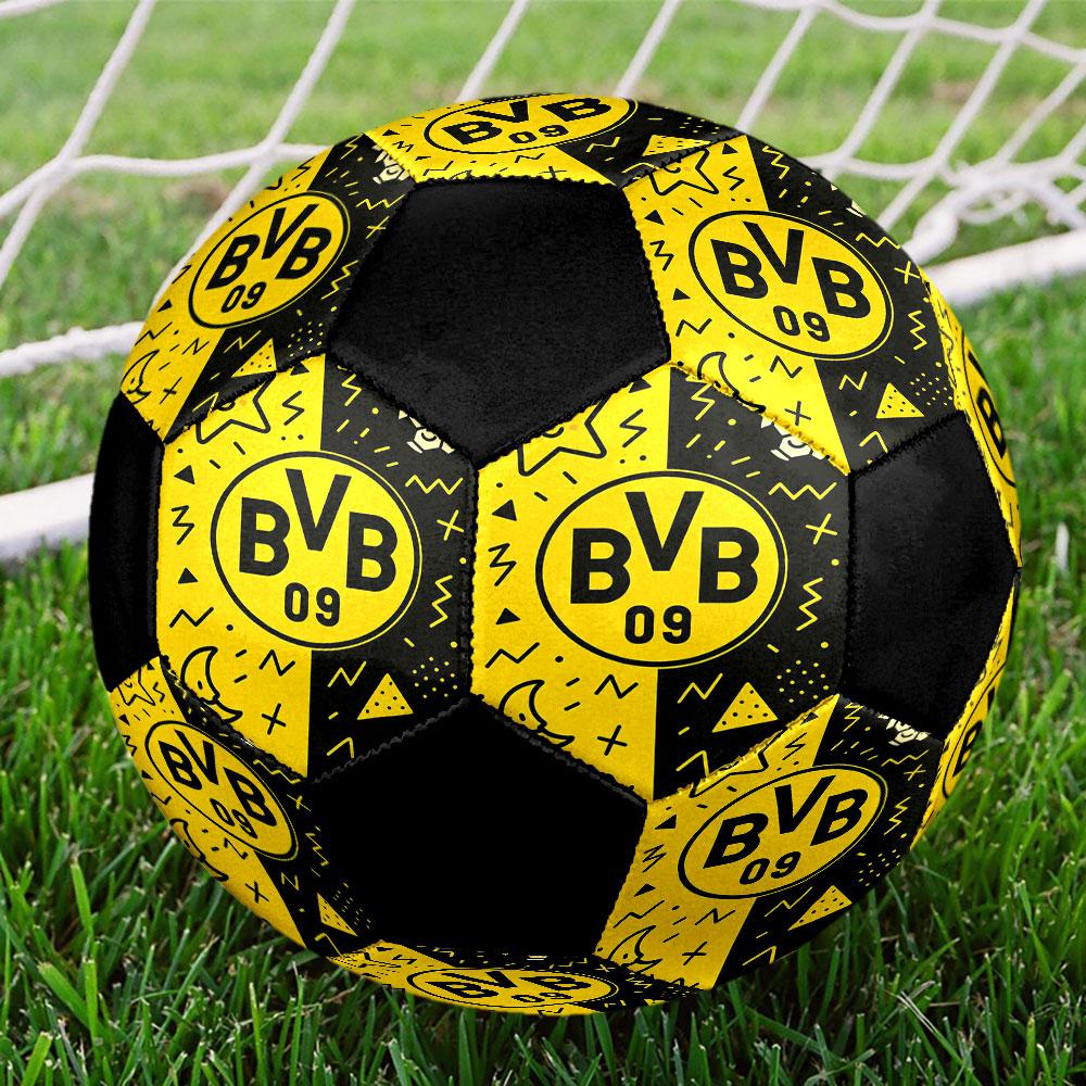 Pallone da calcio Borussia Dortmund Indoor Misura 5 Colorato Cucito a Macchina PVC Pronto per la Competizione Resistente Alto Rimbalzo