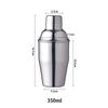 350/550/750ml Stainless Steel Cocktail Shaker Shaker for Cocktails Accessories Boston Style Shaker Party Bar Tools JBGJ01