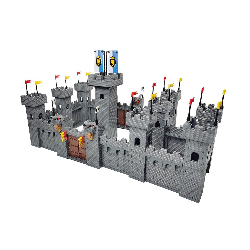 Blocco da Costruzione Fai da Te Fortezza Fortificazione Bastione Grande Castello Fortificato Giocattolo Educativo con Mattoncini per Ragazzo Regalo