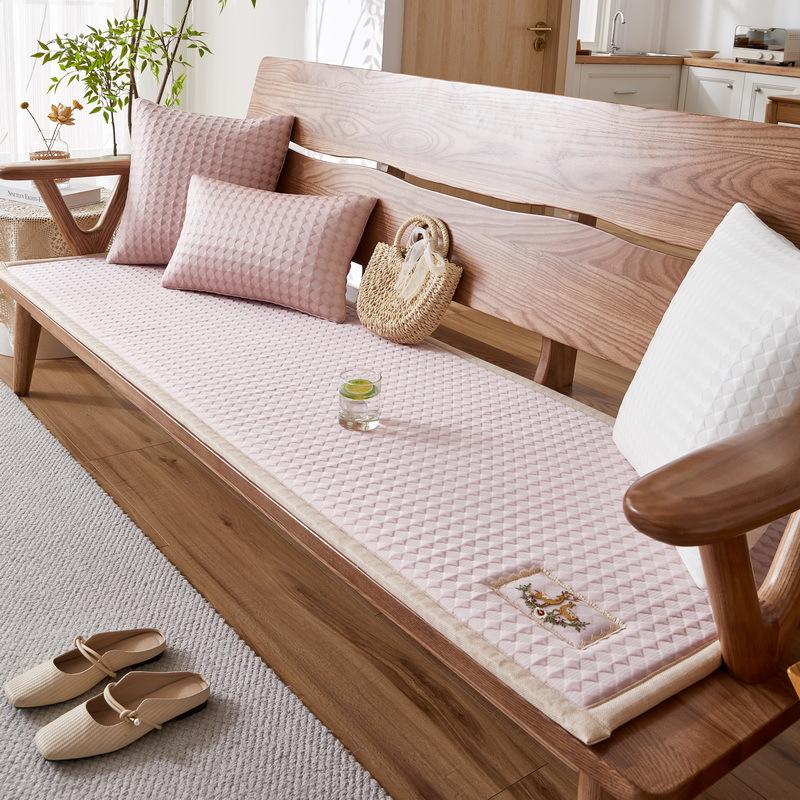 

Подушка для дивана из цельного дерева, летний коврик для дивана, чехол для дивана из палисандра, высококачественная крутая подушка из ледяного шелка 50*50cm