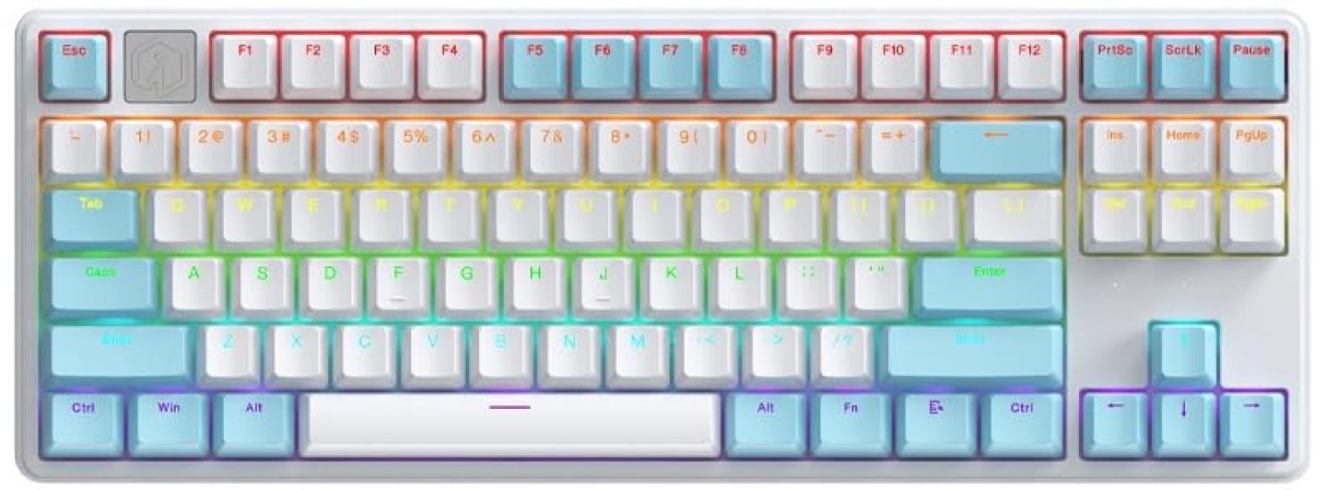 

IROK NA87 V4 shaft gaming keyboard mechanical keyboard TKL numeric keypadless 80% English layout wired hot swappable RGB mechanical fixed LED hot