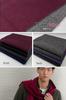 Vita Natur Reversible 185cm X Solid Color Cashmere-Wool Scarf, 95% Wool, 5% Cashmere, Men's, 30cm, (Wine-Gray)