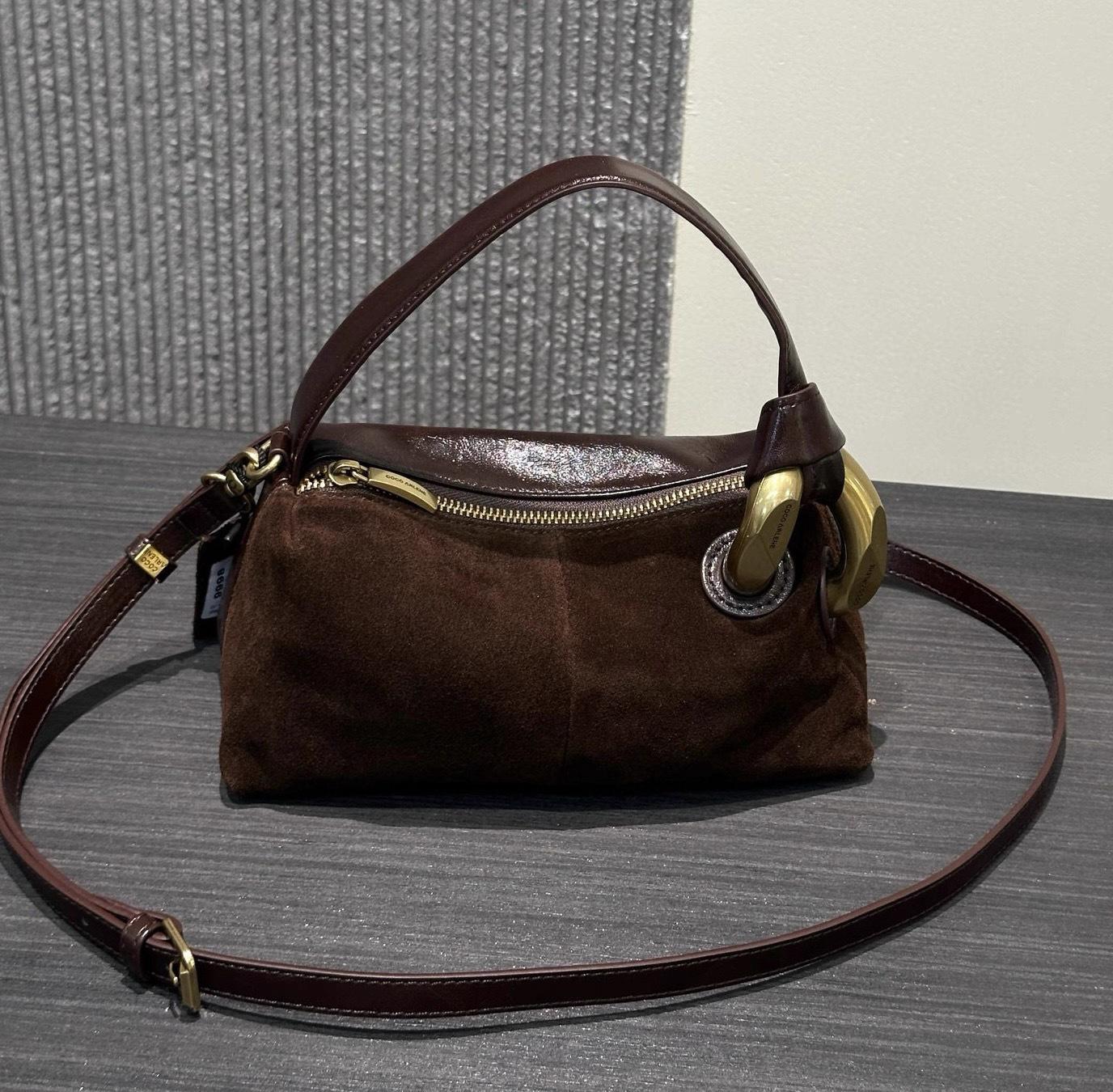 2025 Матовая кожаная сумка-подушка Boston - Универсальная мягкая сумка для ношения в руке и через плечо кофейный